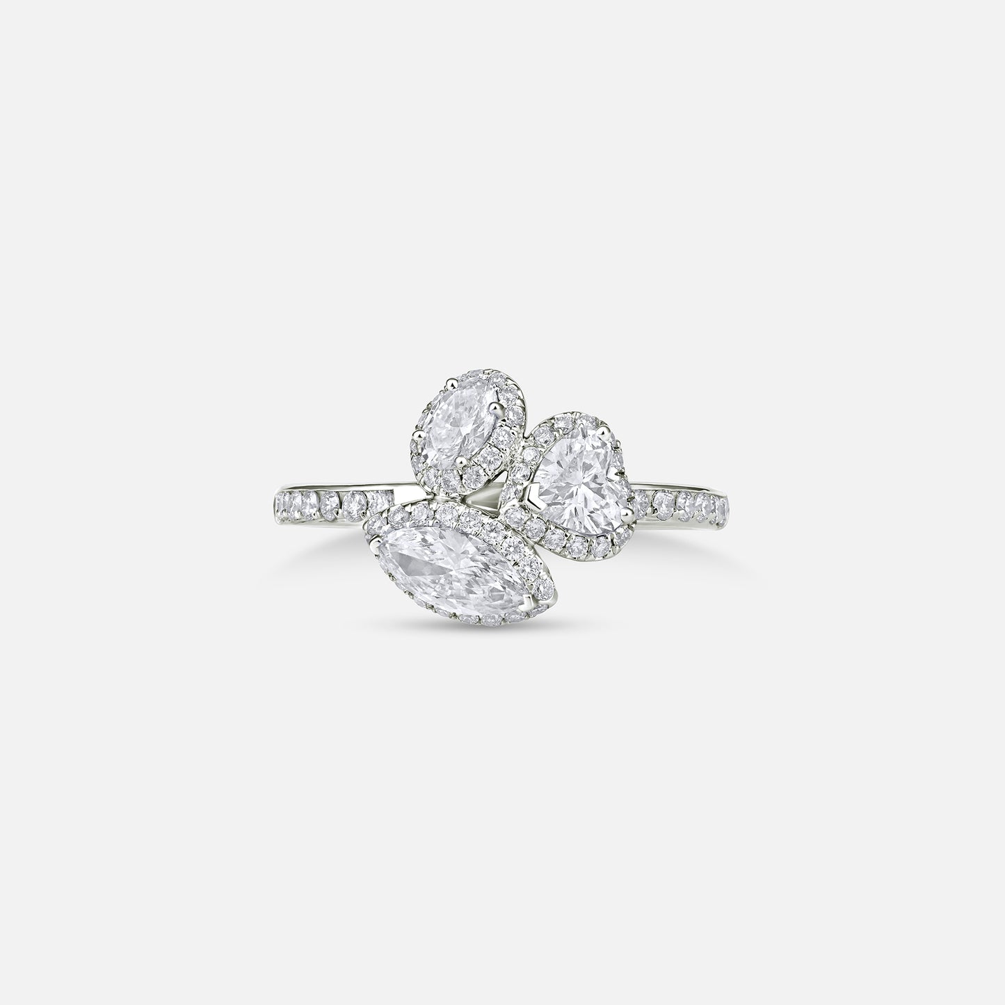 Whispering Leaf Diamond Ring