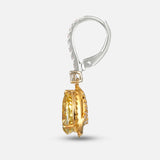 YELLOW SAPPHIRE PAIR SHAPE EARRING