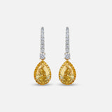 YELLOW SAPPHIRE PAIR SHAPE EARRING