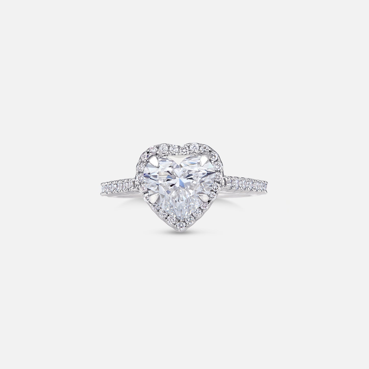 White Ocean Heart Ring