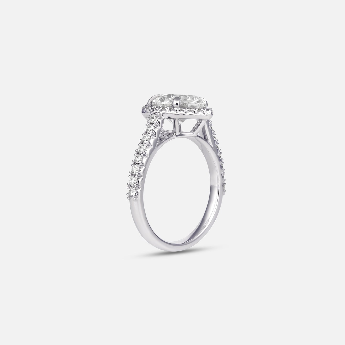 White Ocean Heart Ring