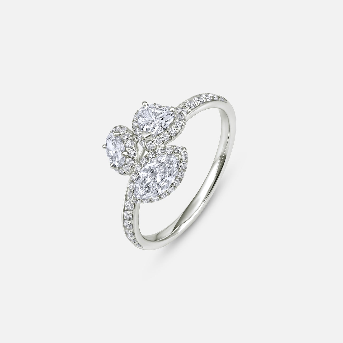 Whispering Leaf Diamond Ring