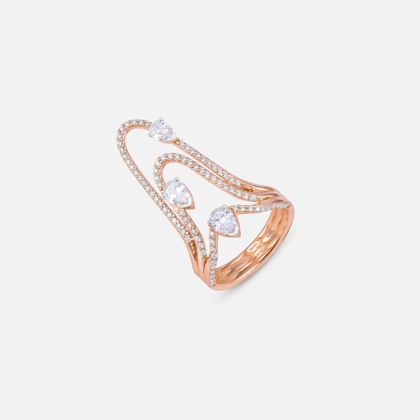 TriLuxe Arc Ring  Celeste Ripple Twist
