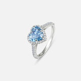 Blue Ocean Heart Ring