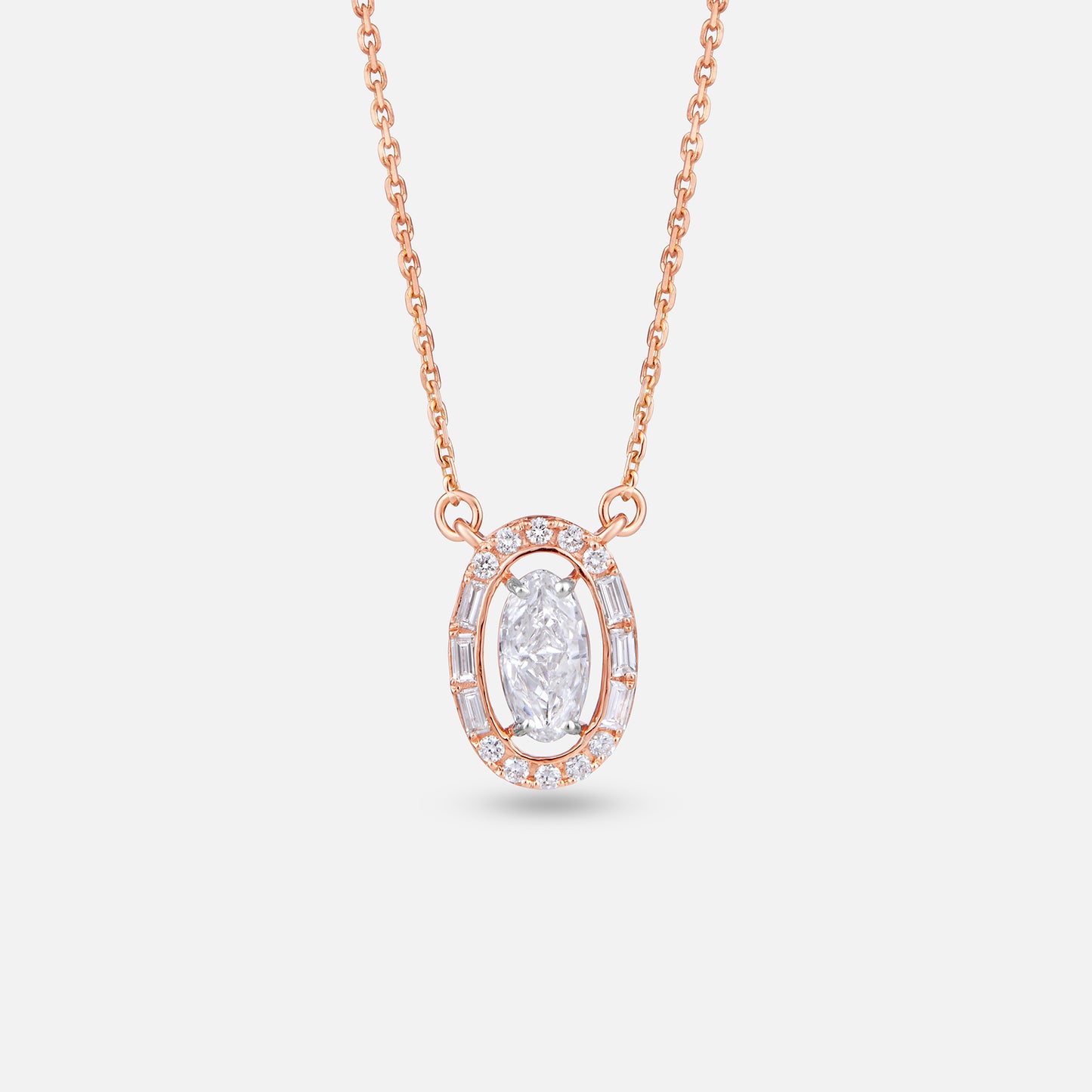 Blushing Oval Necklace