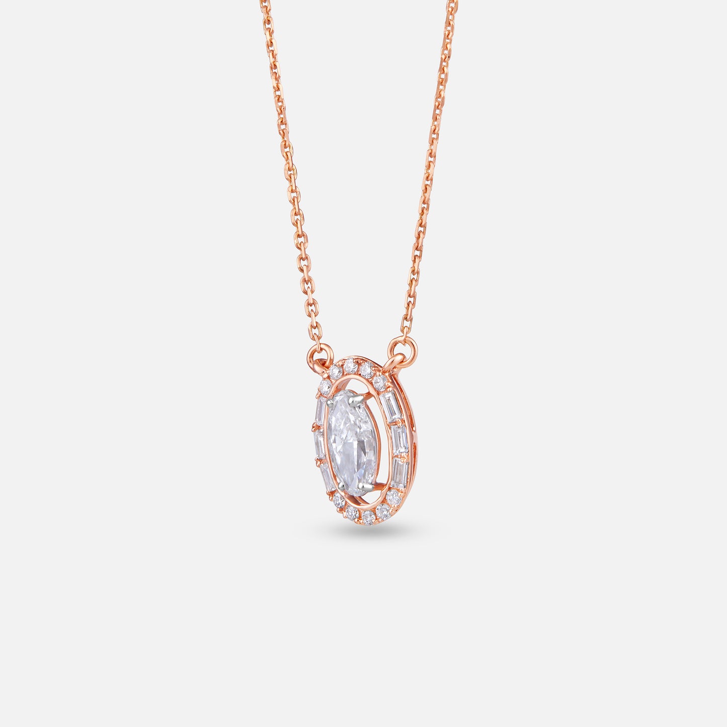 Blushing Oval Necklace