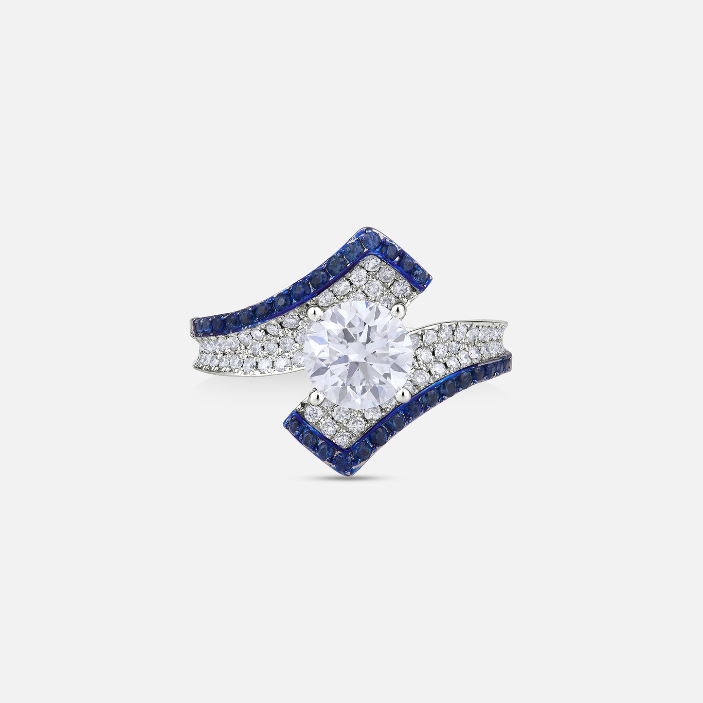 Blue Skyline Arc Ring