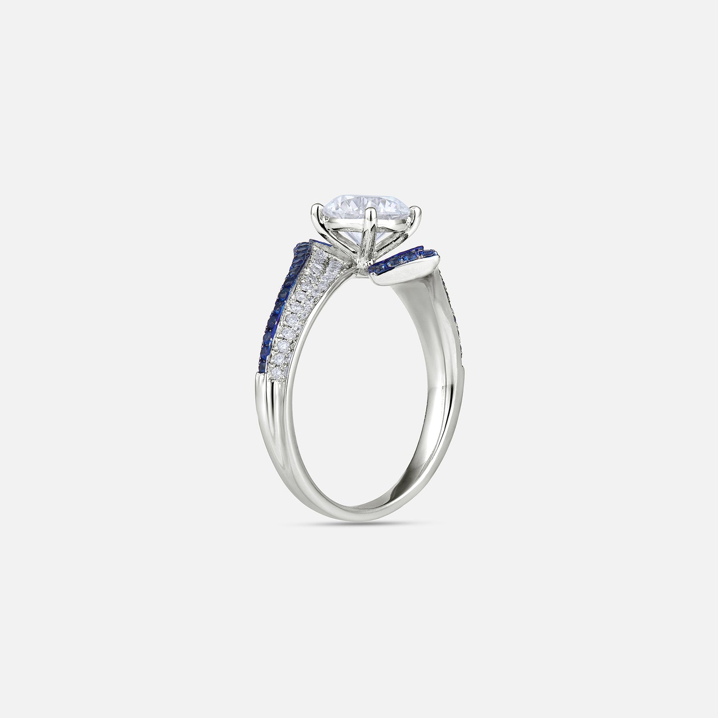 Blue Skyline Arc Ring