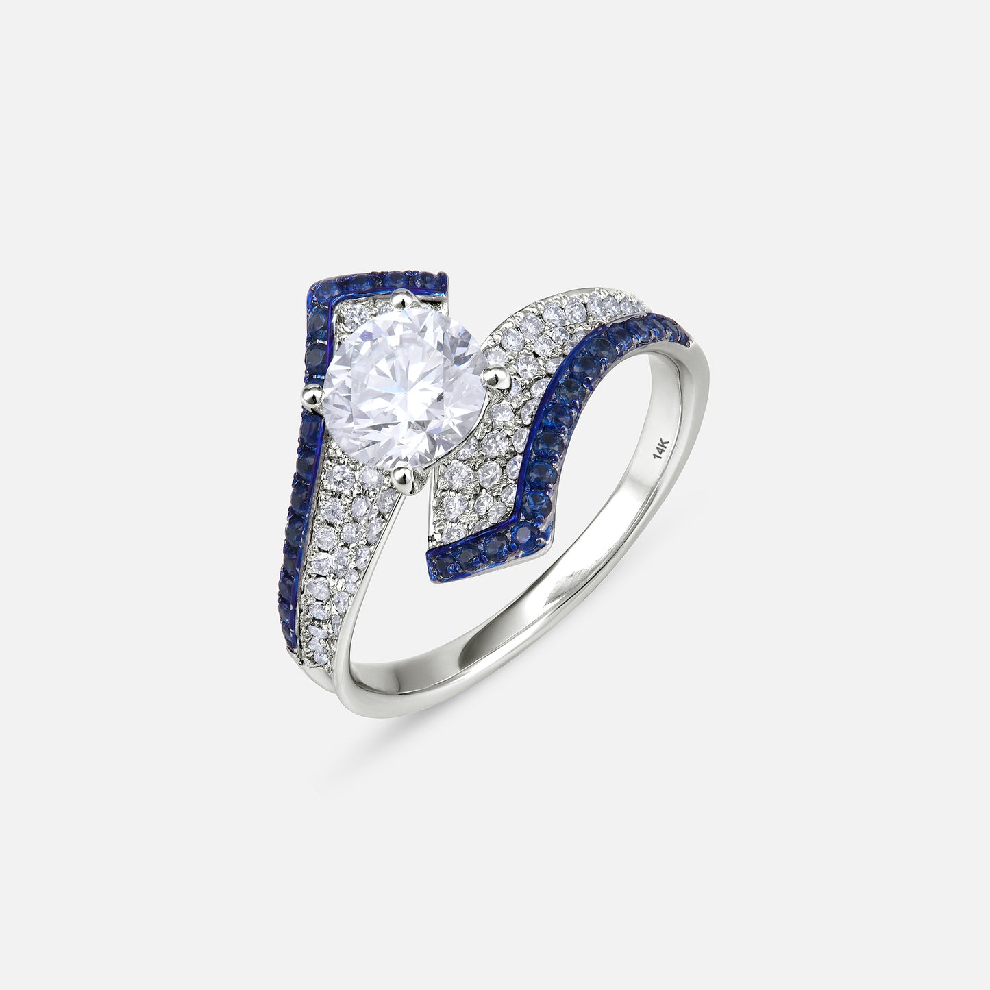 Blue Skyline Arc Ring