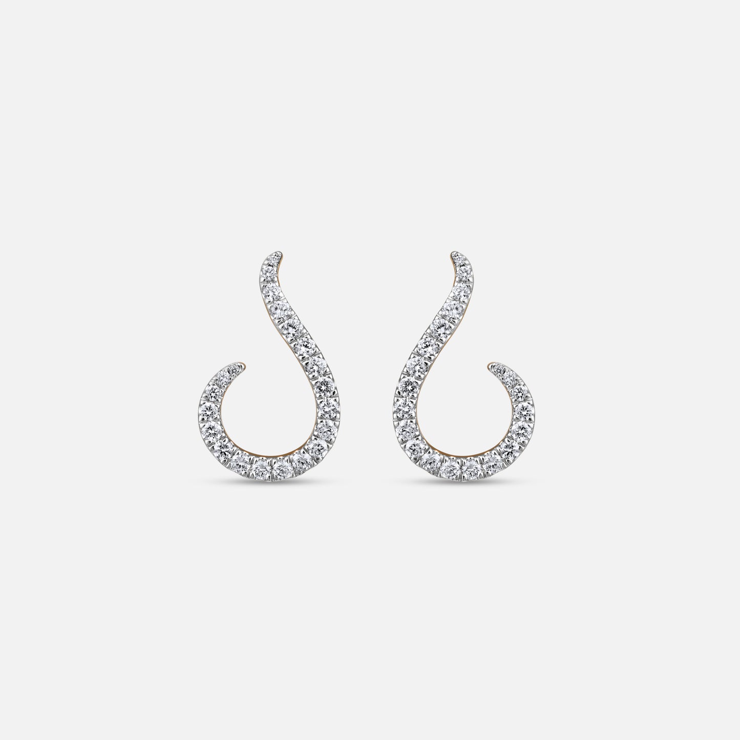 Open Curve Diamond Earrings