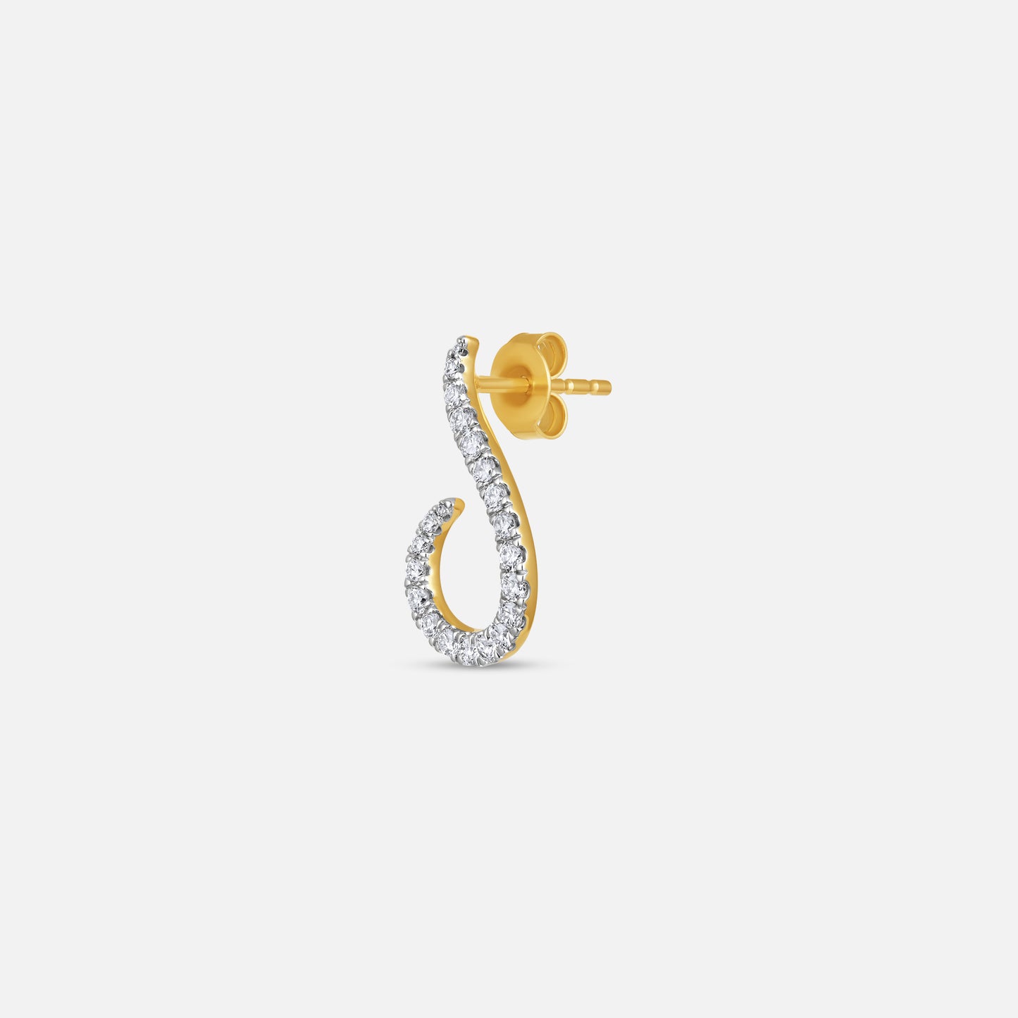 Open Curve Diamond Earrings
