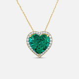 Émeraude Heart Diamond Pendant