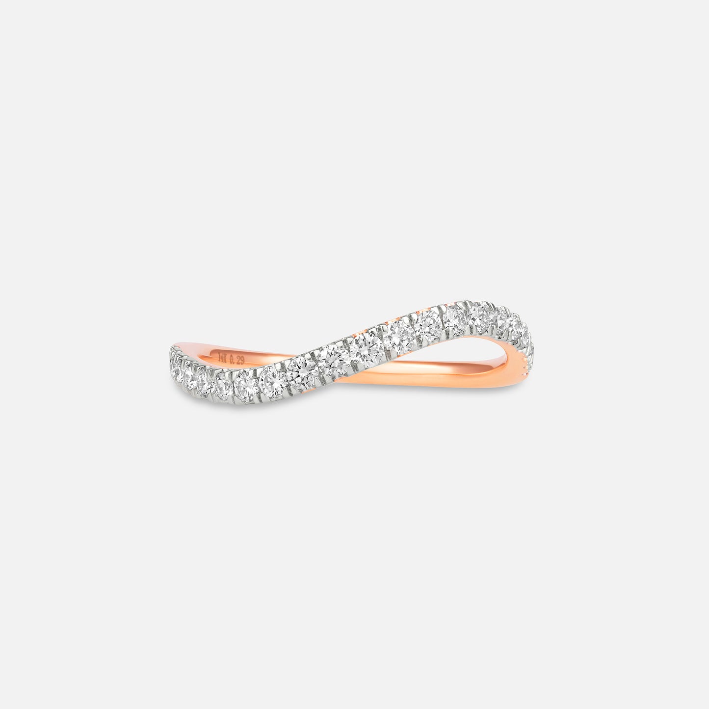 Rosé Curve Diamond Ring