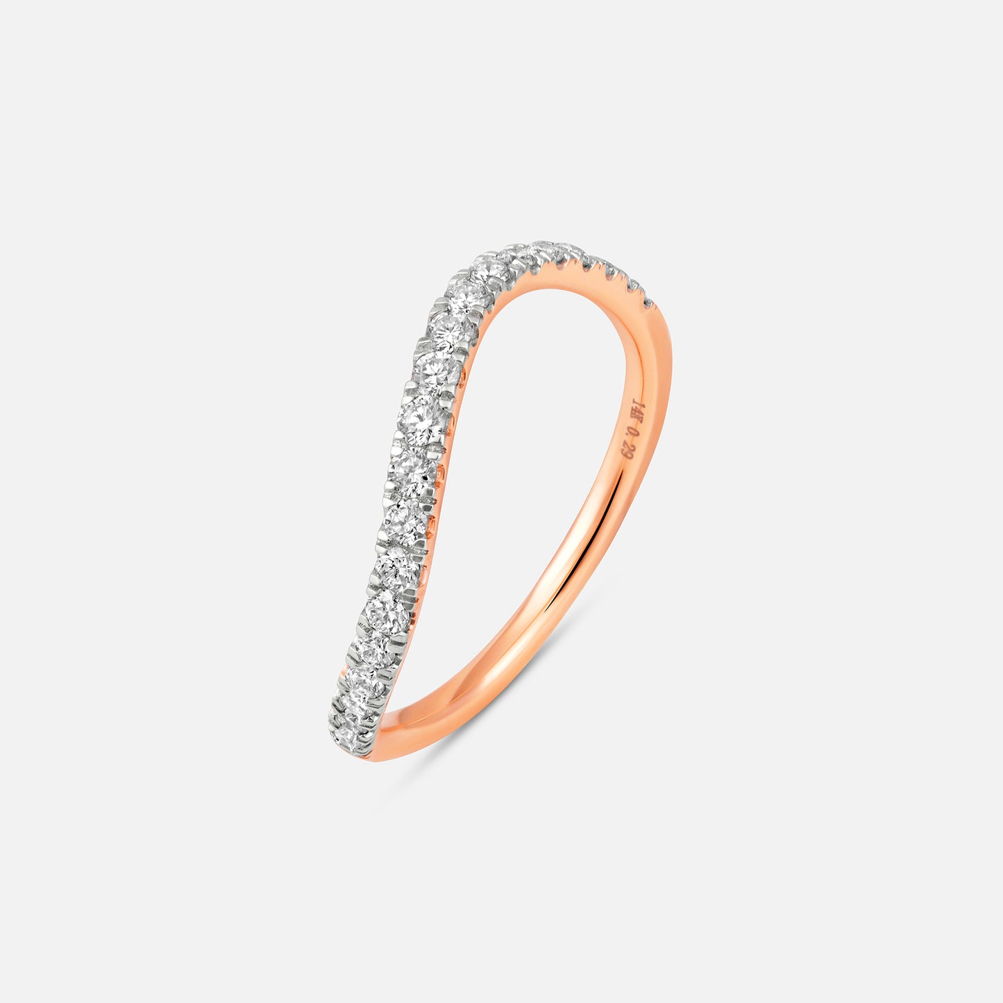 Rosé Curve Diamond Ring