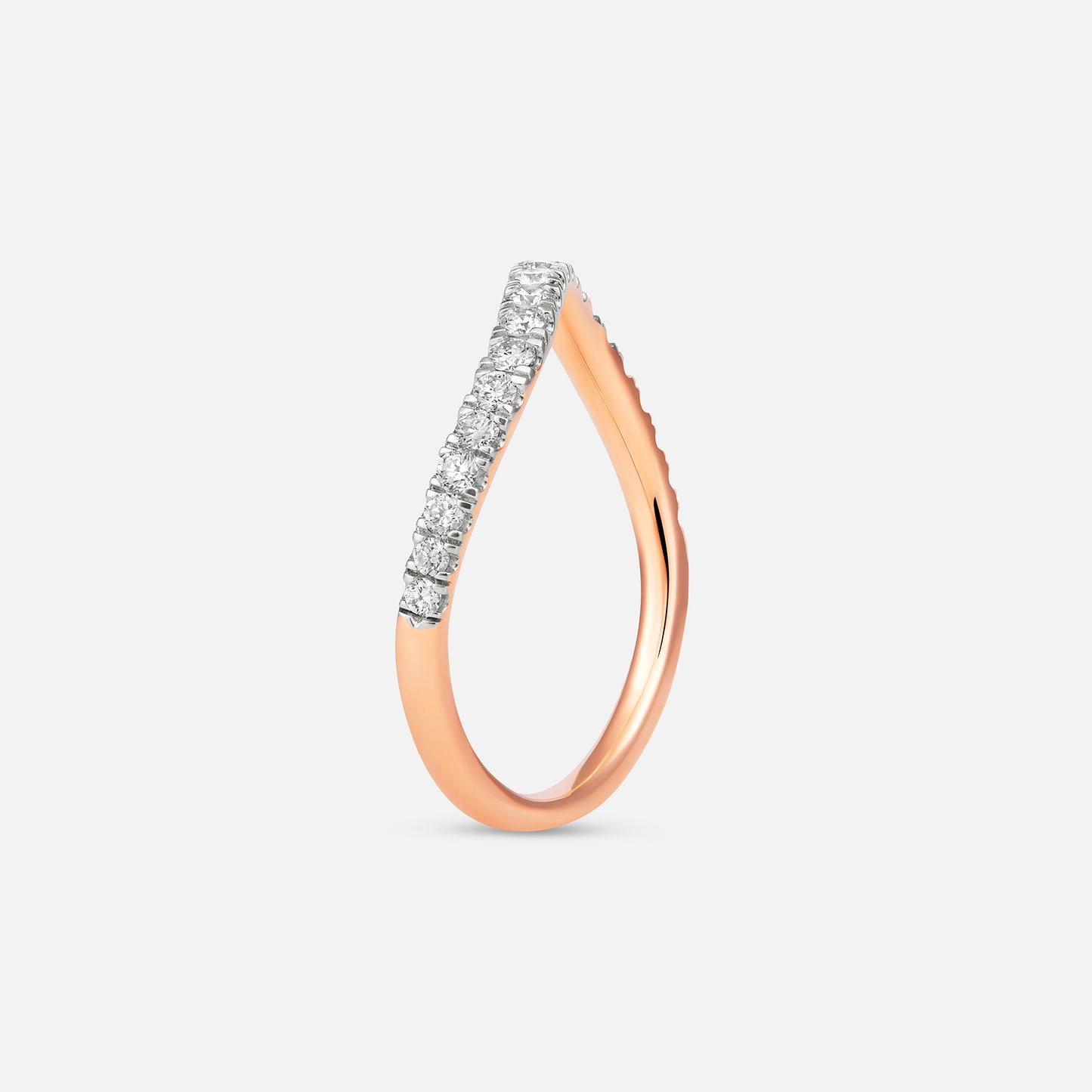 Rosé Curve Diamond Ring