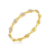 Inter-linked Bangle with Diamond Motif