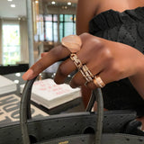 Drop shape Cluster Diamond Ring