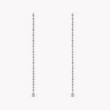 Oval Shaped Diamond Cluster Dangling Earrings
