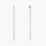 Oval Shaped Diamond Cluster Dangling Earrings