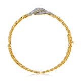 Inter-linked Bangle with Diamond Motif