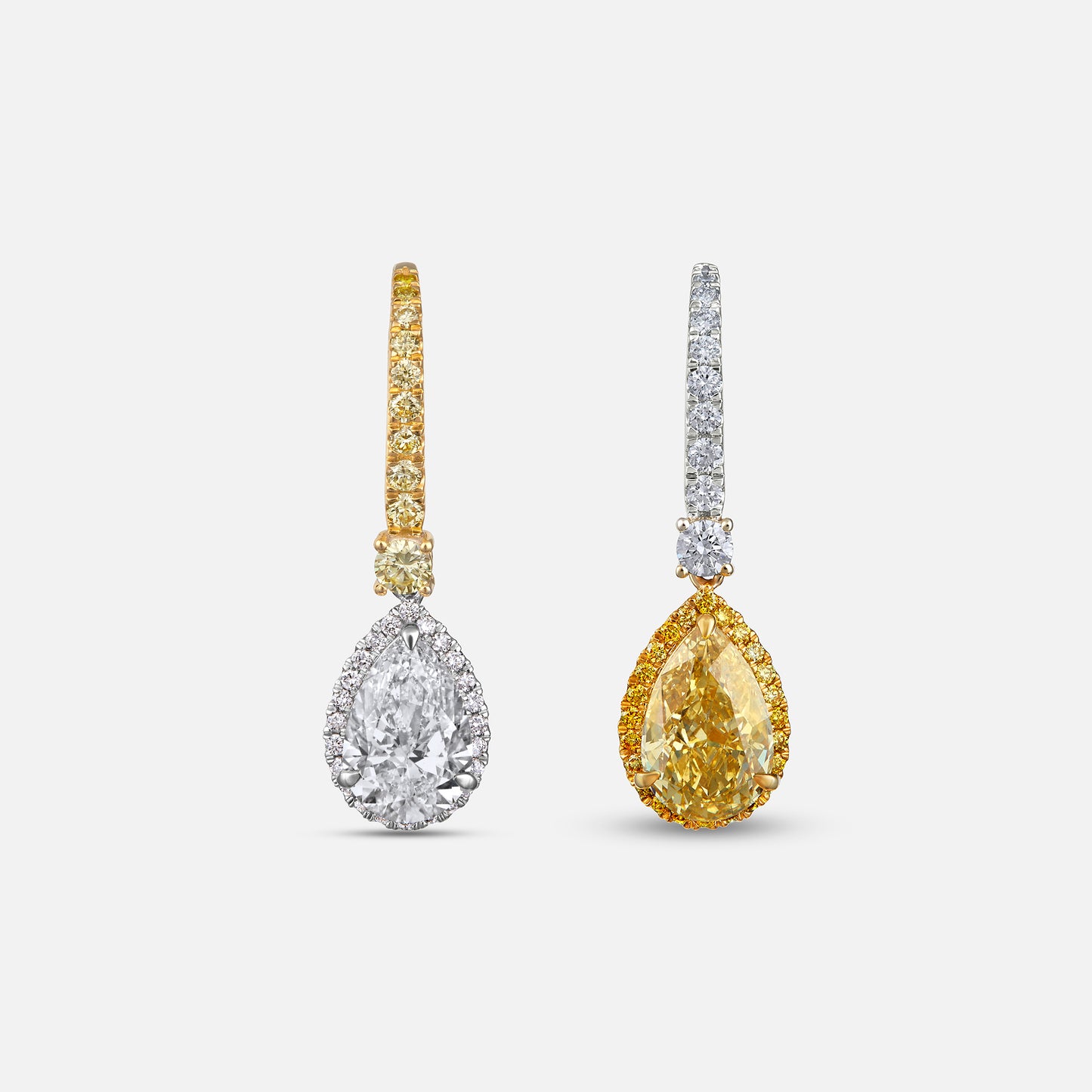 Yellow Sapphire Pear Shape Earring