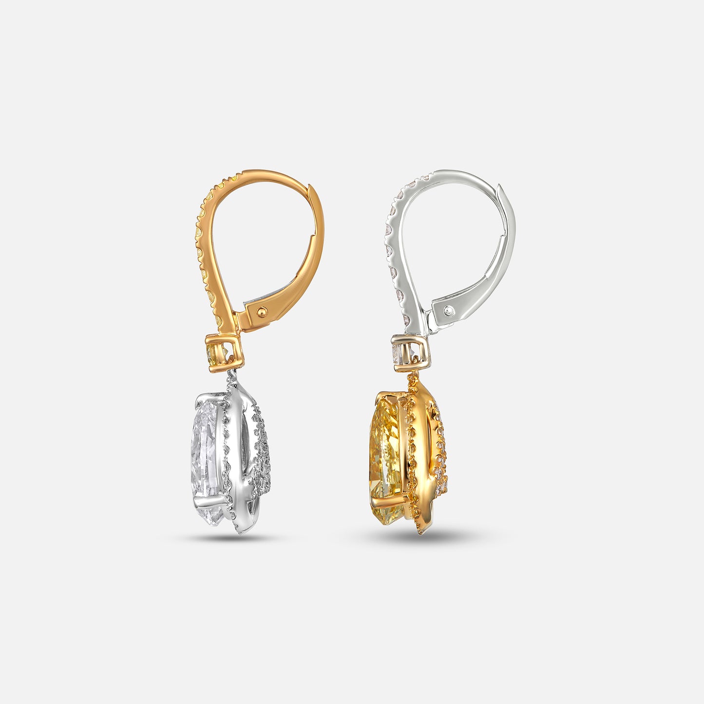 Yellow Sapphire Pear Shape Earring