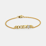 Inter-linked Bangle with Diamond Motif